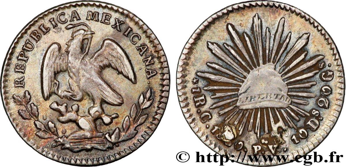 MEXICO 1 Real 1860 Culiacan XF 