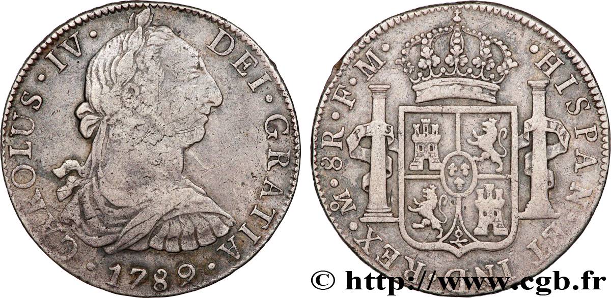 MEXIKO - KARL IV. 8 Reales  1789 Mexico SS 