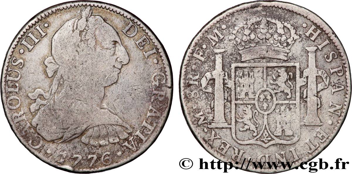 MEXIQUE - CHARLES III 8 Reales  1776 Mexico TB 