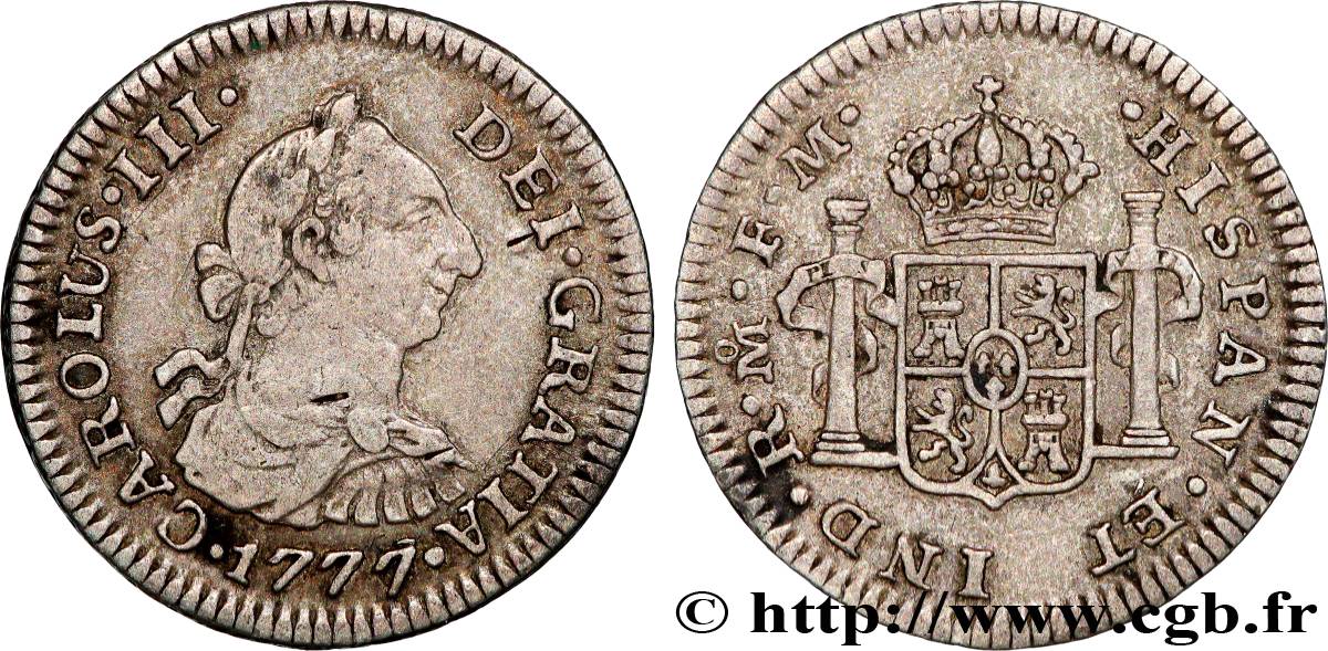 MESSICO 1/2 Real Charles III 1777 Mexico BB 