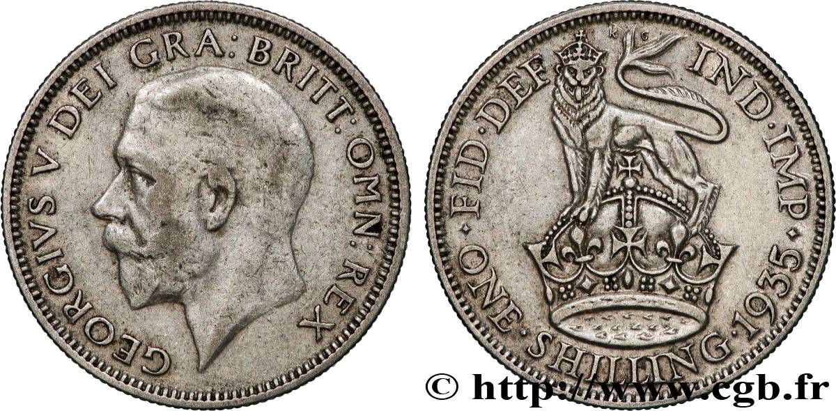 REINO UNIDO 1 Shilling Georges V 1935  BC+ 