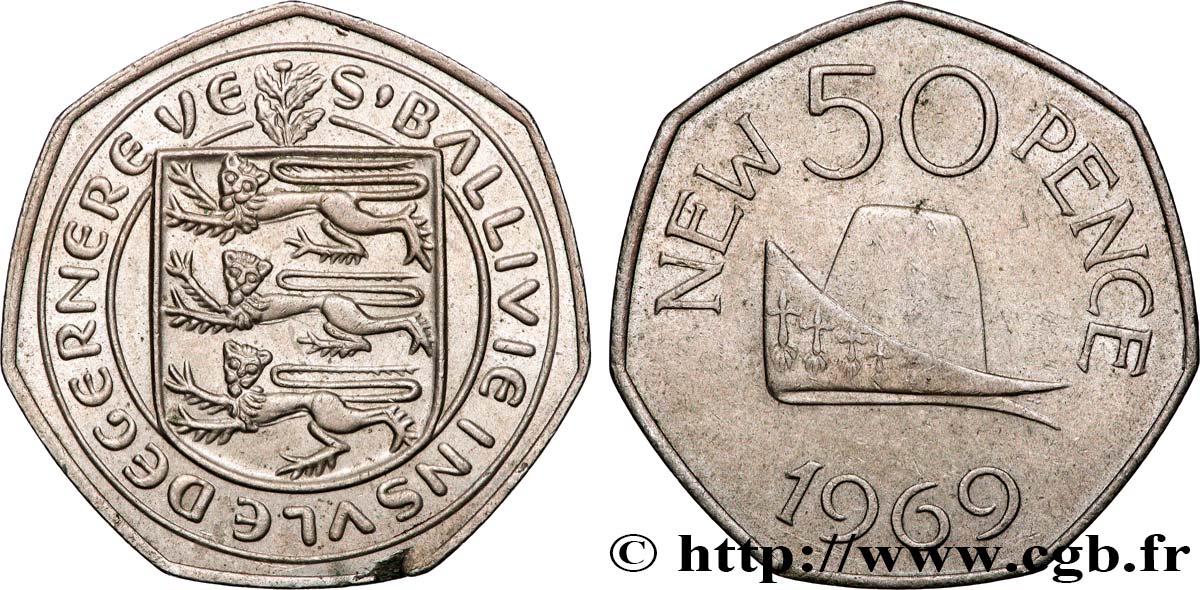 GUERNESEY 50 New Pence 1969  SUP 