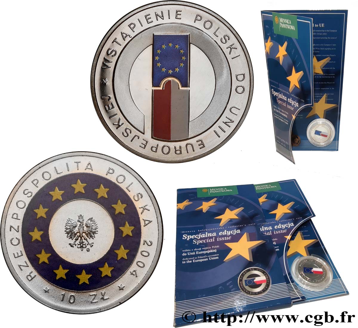 POLAND 10 Zlotych Union Européenne 2004  MS 