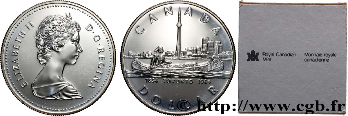 CANADA 1 Dollar 150e anniversaire de Toronto 1984  SPL 