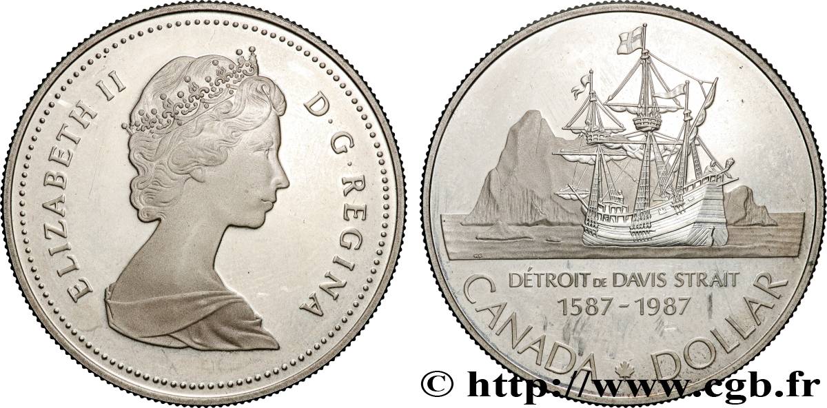 CANADá
 1 Dollar 400e anniversaire de la découverte du détroit de Davis 1987  SC 