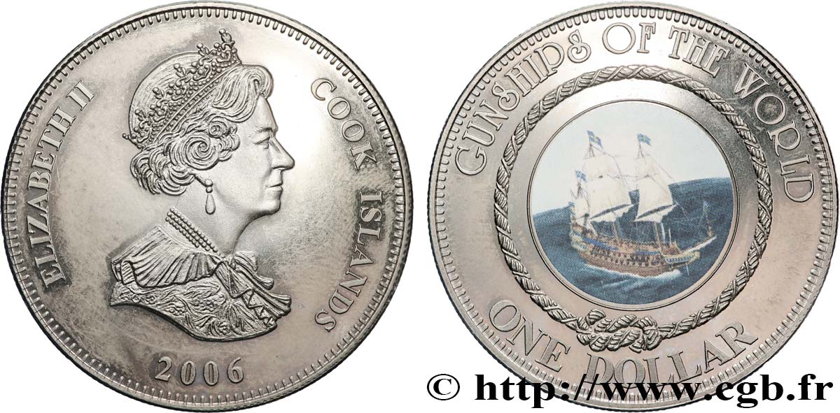 ÎLES COOK  1 Dollar Le Vasa 2006  SPL 