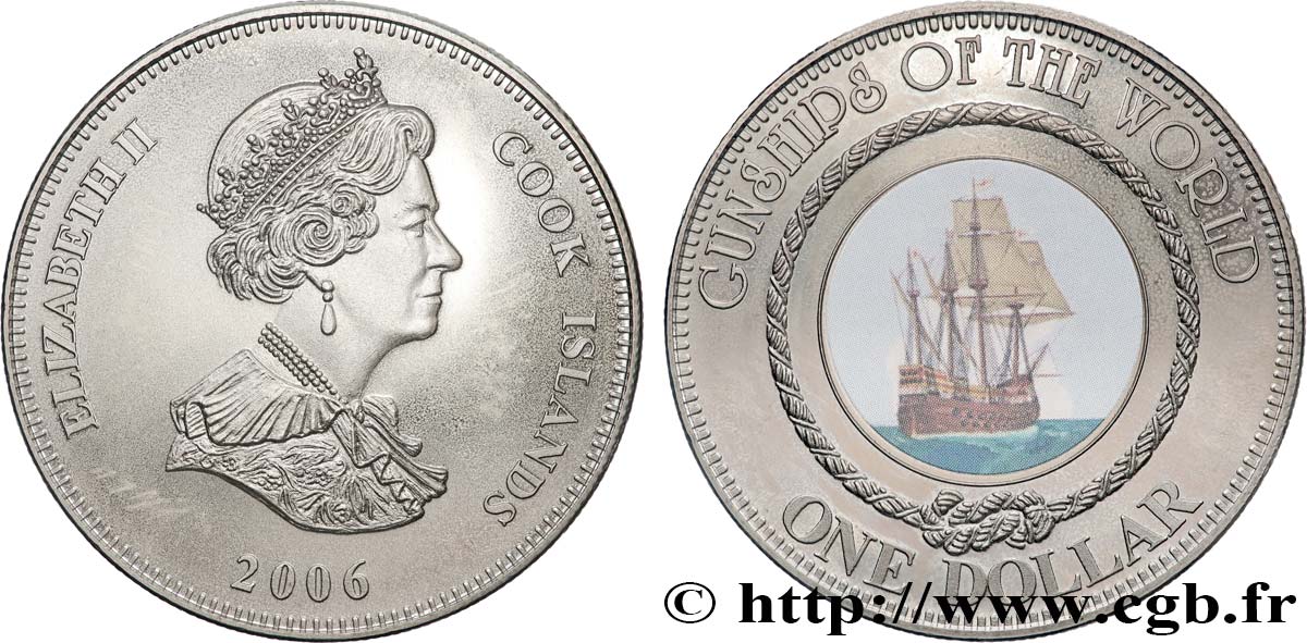 COOK ISLANDS 1 Dollar Mary Rose 2006  MS 