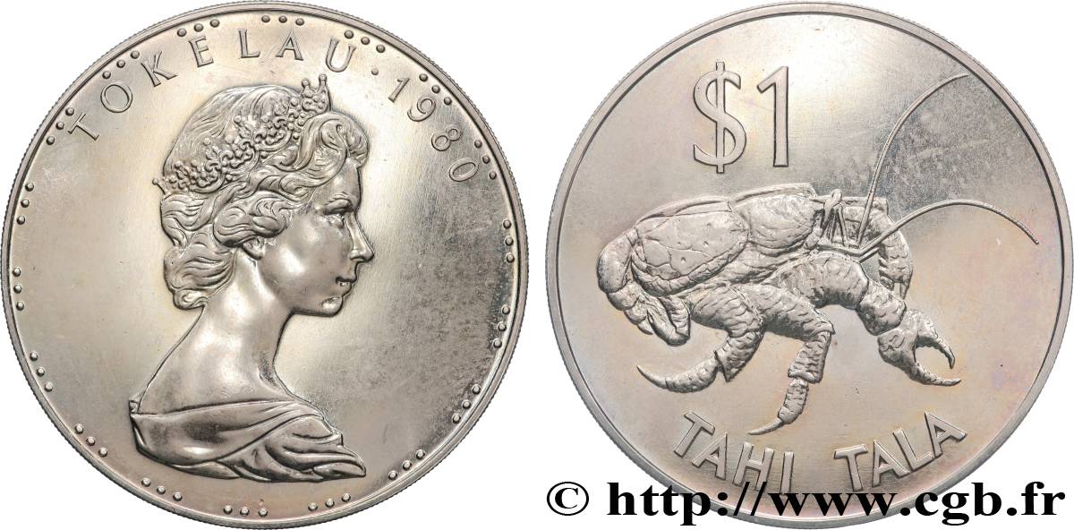 TOKELAU 1 Dollar Elisabeth II 1980  SPL 