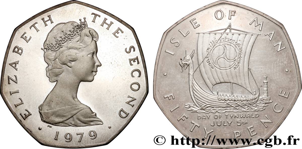 ISLE OF MAN 50 Pence Proof Elisabeth II 1979  MS 