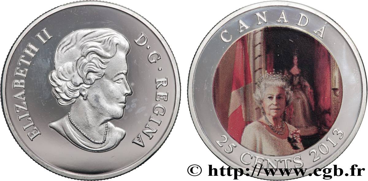 CANADA 25 Cents Proof Jubilé de diamant 2013  MS 