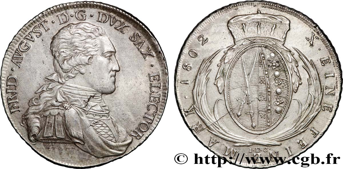 DEUTSCHLAND - SACHSEN Thaler Frédéric-Auguste III 1802  VZ 