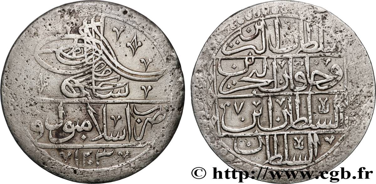 TURKEY 1 Yuzluk Selim III AH 1203 an 7 1795 Istanbul VF 