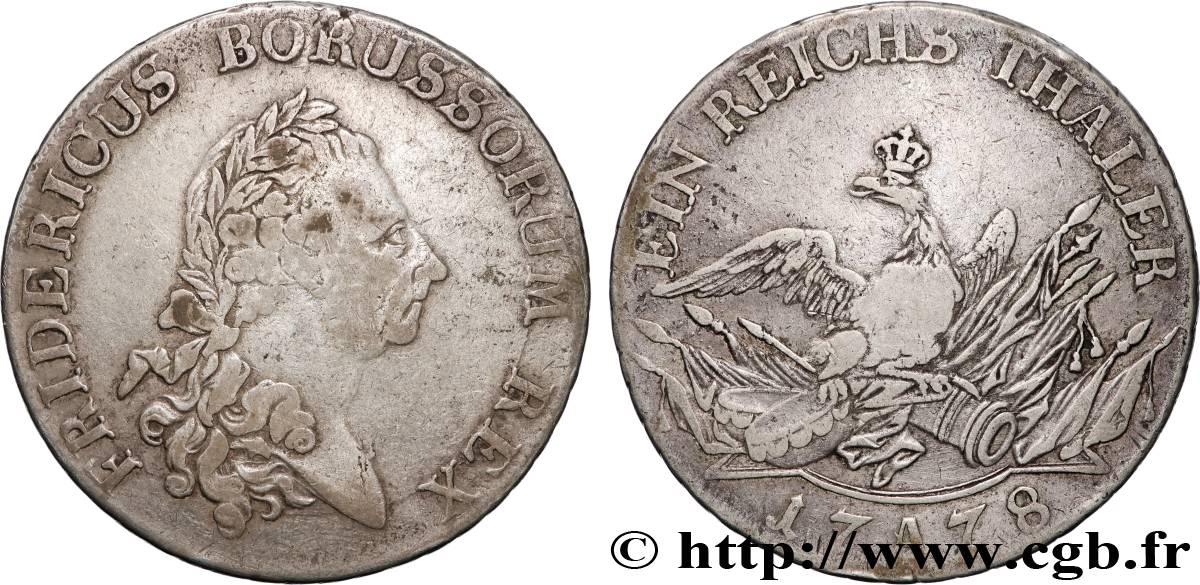 ALLEMAGNE - PRUSSE 1 Thaler Frédéric II 1778 Berlin TTB 