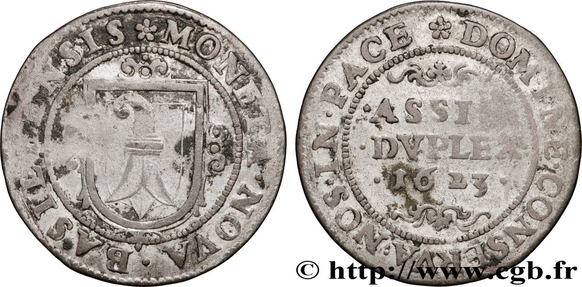 SUIZA - CIUDAD DE BASILEA Double Assis 1623  BC+ 