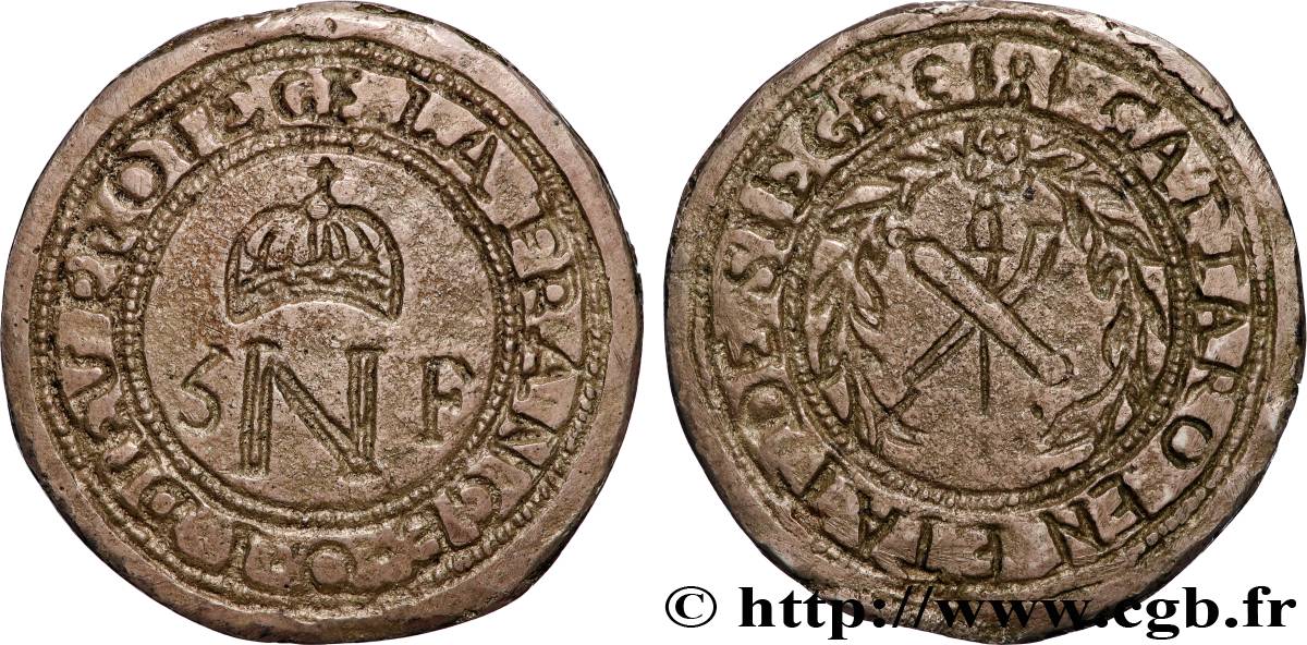 CATTARO - SIÈGE DE CATTARO PAR LES ANGLAIS 5 Francs 1813  TTB+ 