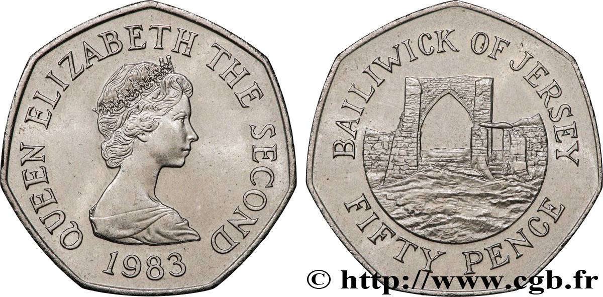 JERSEY 50 Pence  1983 Llantrisant SUP 