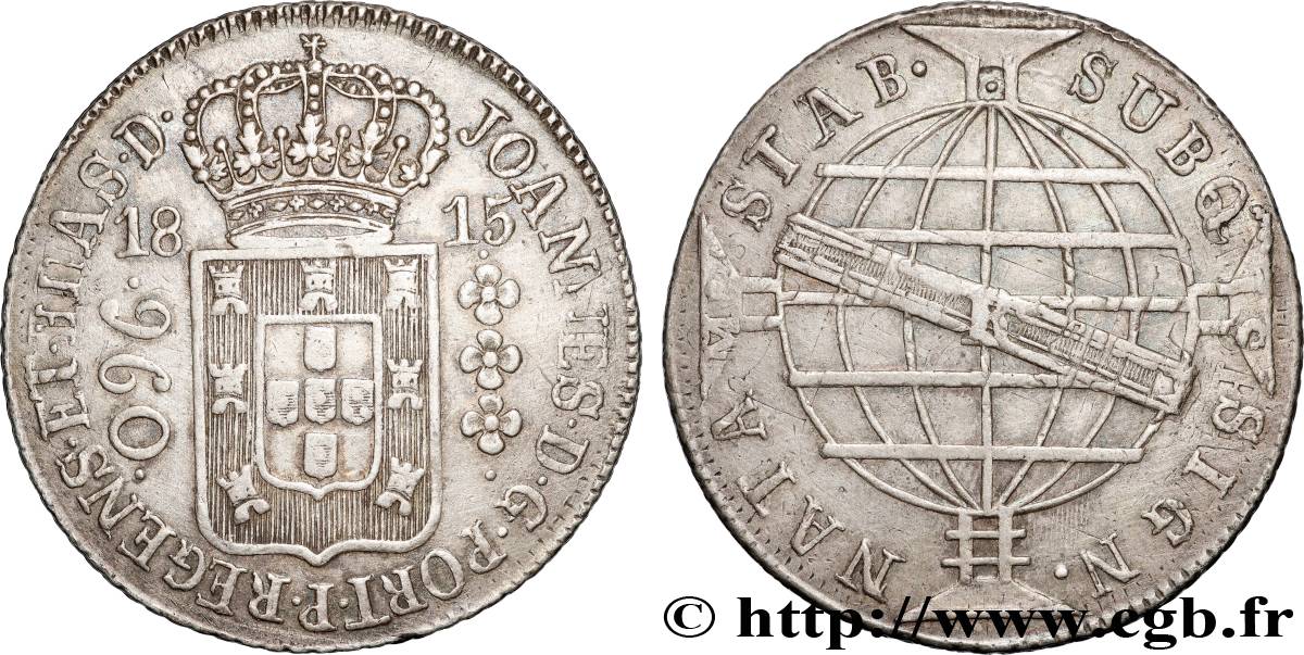 BRÉSIL - JEAN VI 960 Réis  1815 Rio de Janeiro AU 