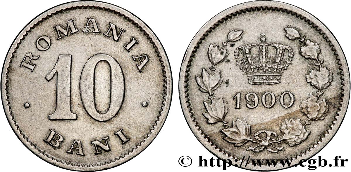 ROMANIA 10 Bani 1900  XF 