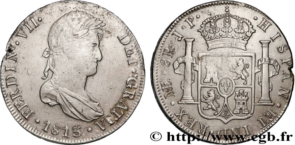 PERU 8 Reales Ferdinand VII 1813 Lima BB 