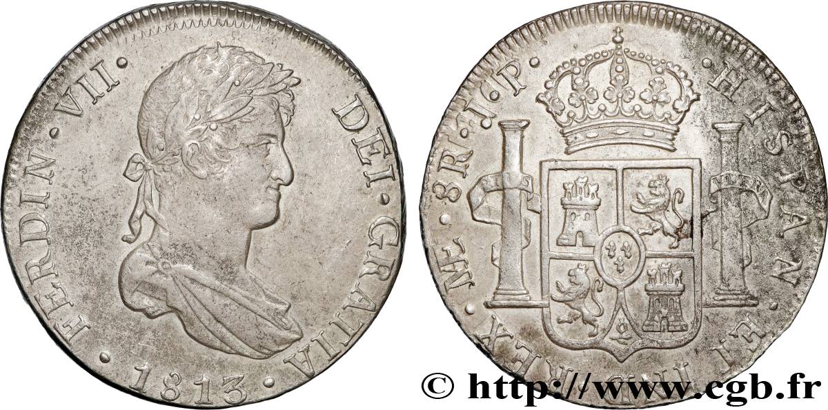 PÉROU 8 Reales Ferdinand VII 1813 Lima TTB 