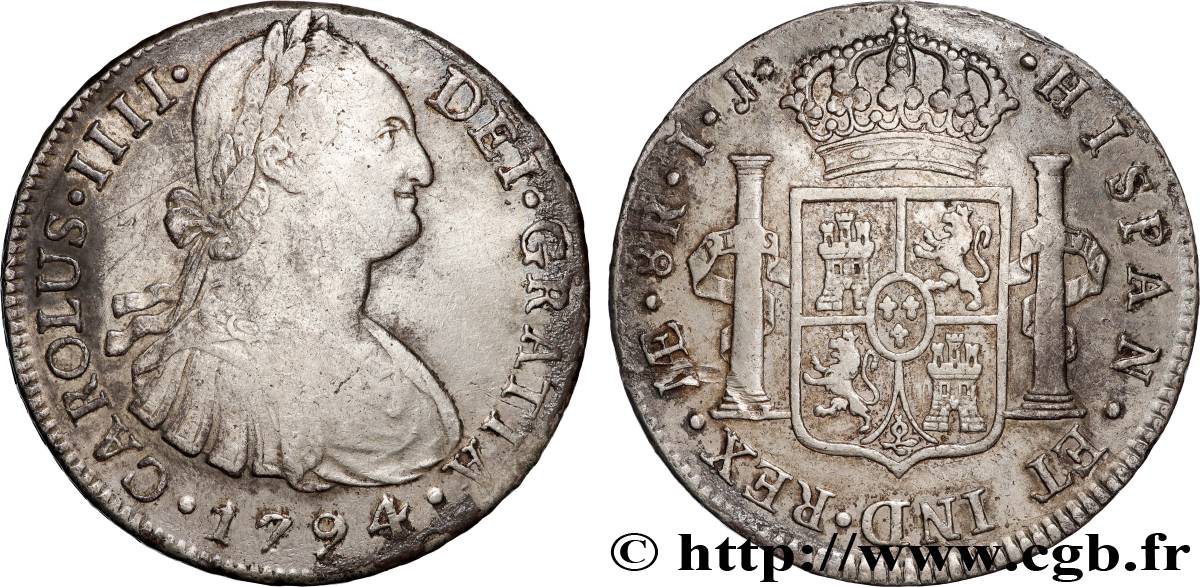 PERÙ - CARLO III 8 Reales  1794 Lima BB 