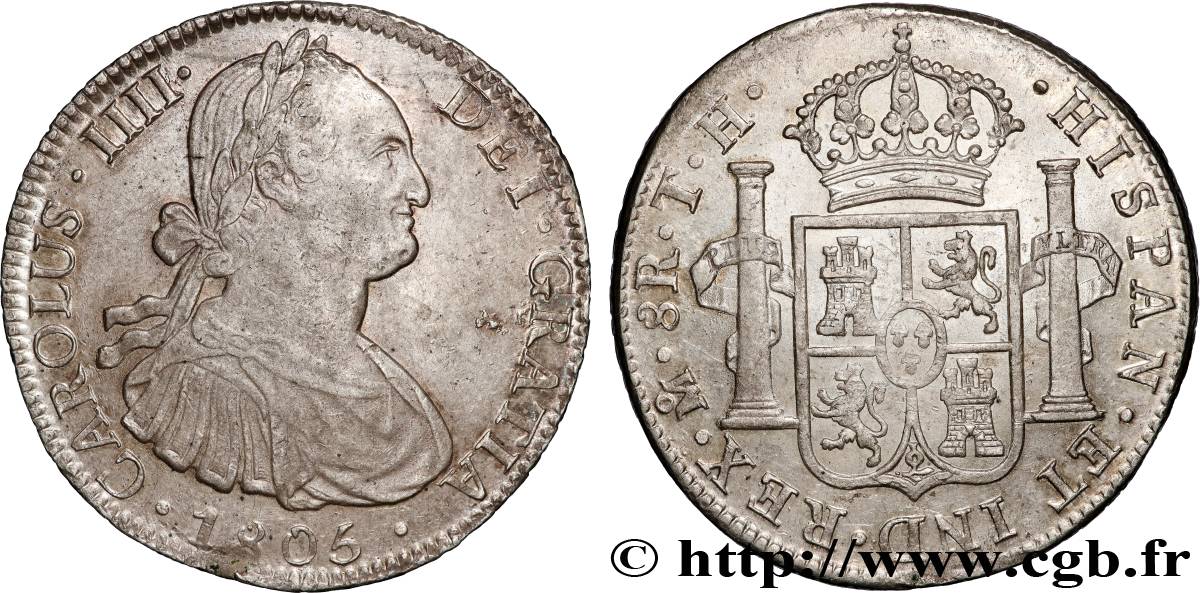 MEXICO - CARLOS IV 8 Reales 1805 Mexico MBC 