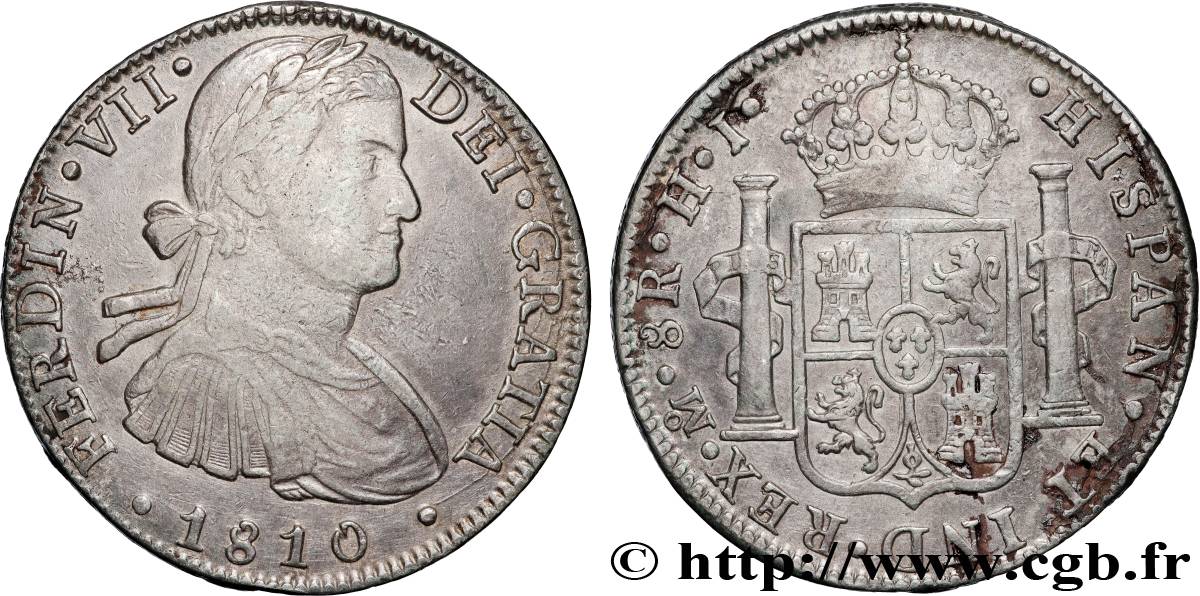 MEXIQUE - FERDINAND VII 8 Reales  1810 Mexico TTB 