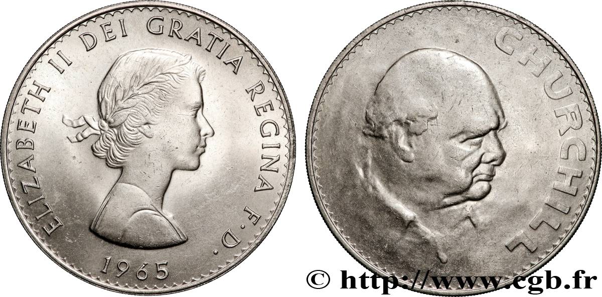 UNITED KINGDOM 1 Crown Winston Churchill 1965  AU 