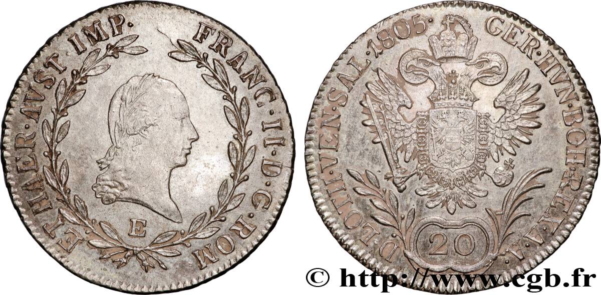 AUSTRIA 20 Kreuzer François II 1805 Karlsburg AU 