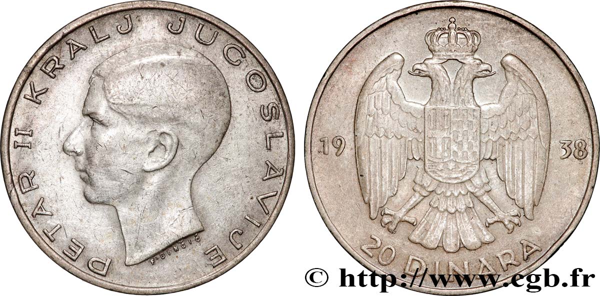 JUGOSLAWIEN 20 Dinara Pierre II 1938  SS 