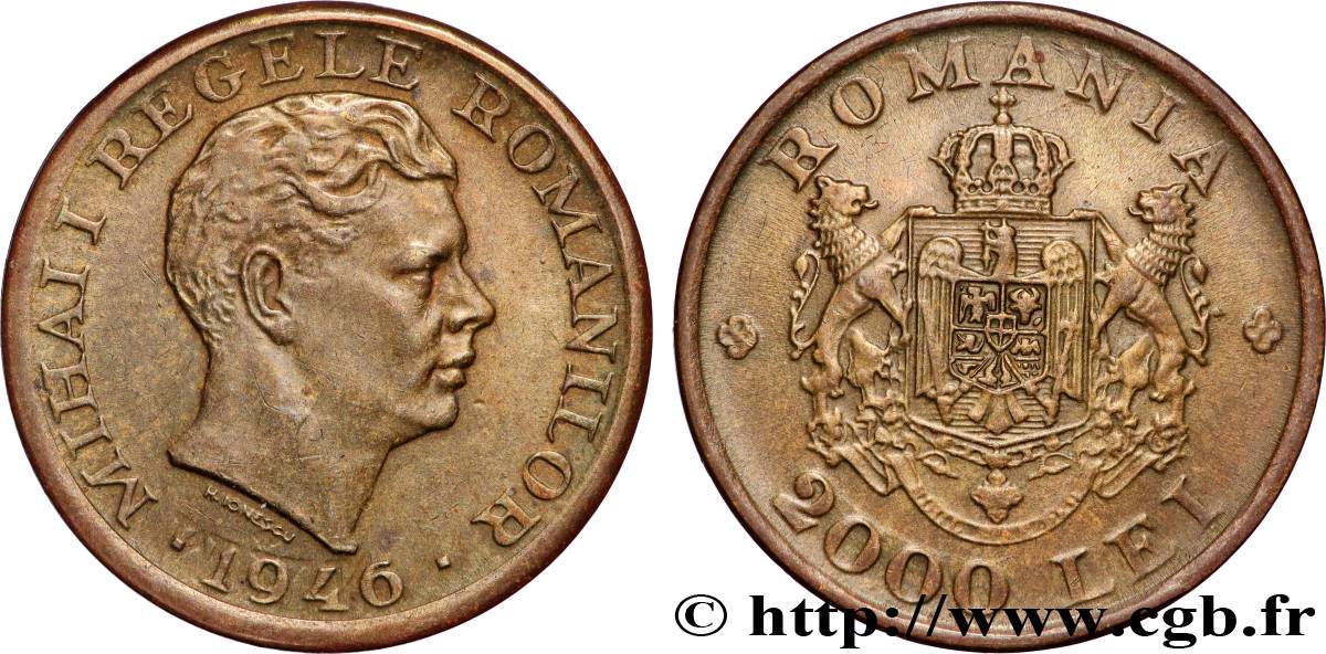 RUMANIA 2000 Lei Michel Ier 1946  MBC 