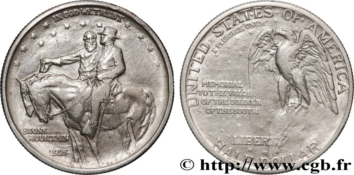 UNITED STATES OF AMERICA 1/2 Dollar mémorial de Stone Mountain 1925 Philadelphie AU 