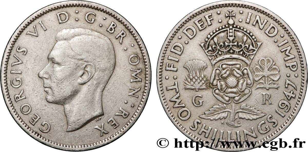 REGNO UNITO 1 Florin (2 Shillings) Georges VI 1947  q.SPL 