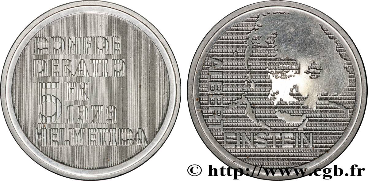 SWITZERLAND 5 Francs centenaire de la naissance d’Albert Einstein, portrait 1979 Berne MS 