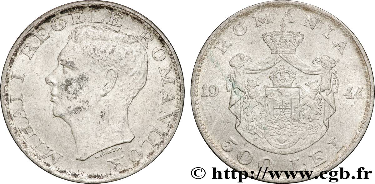 ROUMANIE 500 Lei Michel Ier 1944  TTB 