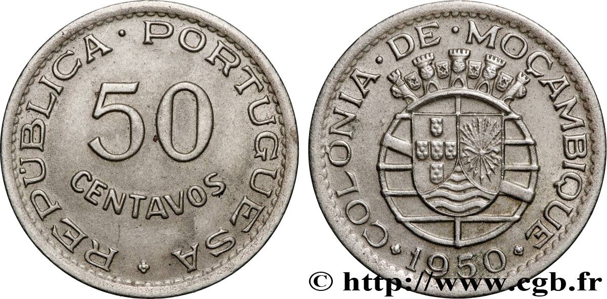 MOZAMBIQUE 50 Centavos colonie portugaise du Mozambique 1950  AU 