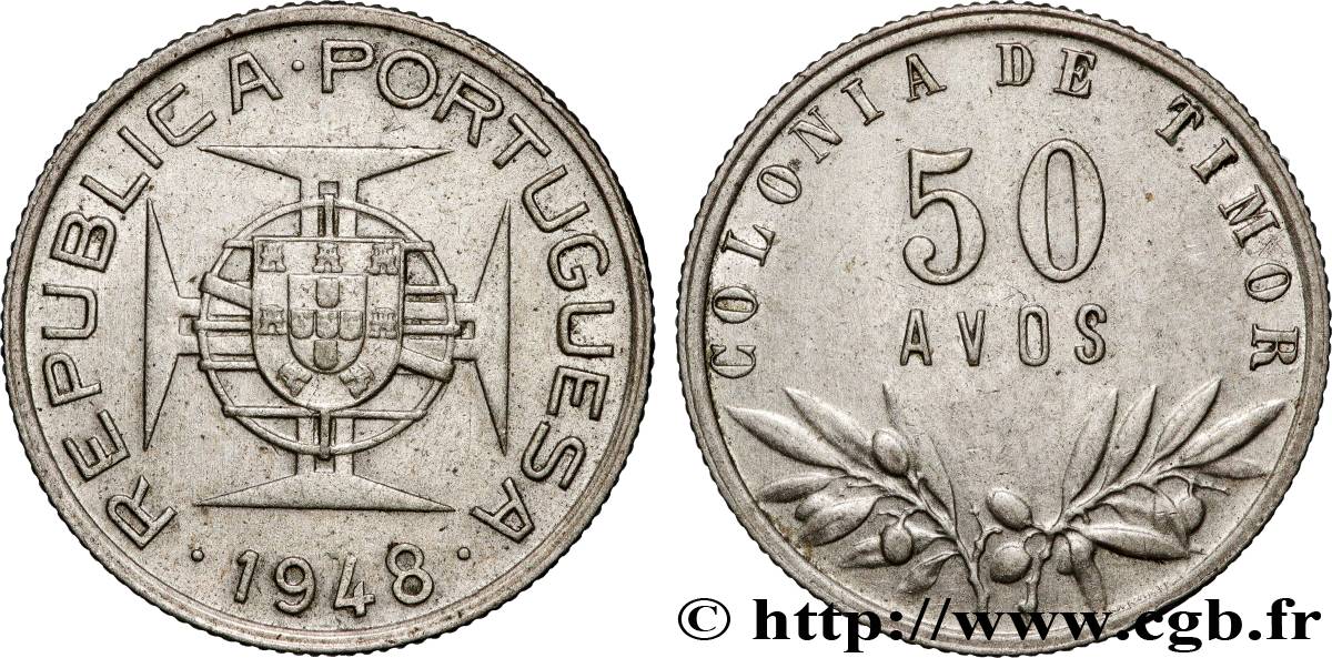 TIMOR 50 avos Colonie Portugaise 1948  fVZ 