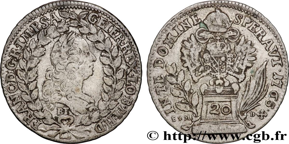 AUTRICHE 20 Kreuzer François EVM 1765 Kremnitz TB+ 
