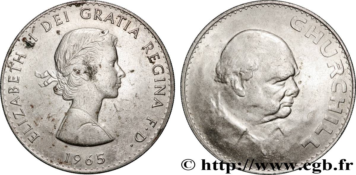 VEREINIGTEN KÖNIGREICH 1 Crown Winston Churchill 1965  fVZ 