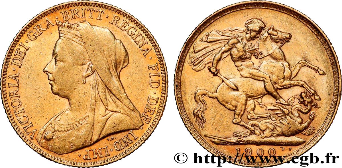 GOLD-, PALLADIUM- UND PLATIN-INVESTITIONEN 1 Souverain Victoria vieille tête 1900 Londres SS 