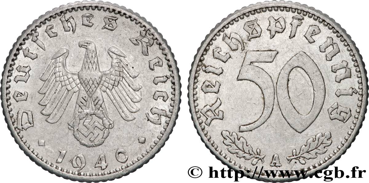 GERMANIA 50 Reichspfennig 1940 Berlin BB 