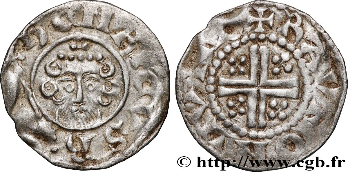 ENGLAND - HENRY II PLANTAGENET Penny dit “short cross” n.d. Londres XF 