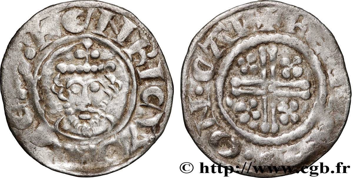 ENGLAND - KINGDOM OF ENGLAND - HENRY III PLANTAGENET Penny dit “short cross” n.d. Canterbury VF 