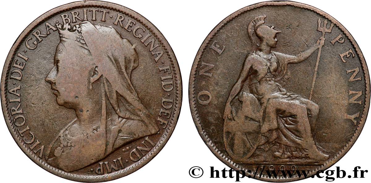 REGNO UNITO 1 Penny Victoria “old head” 1899  MB 