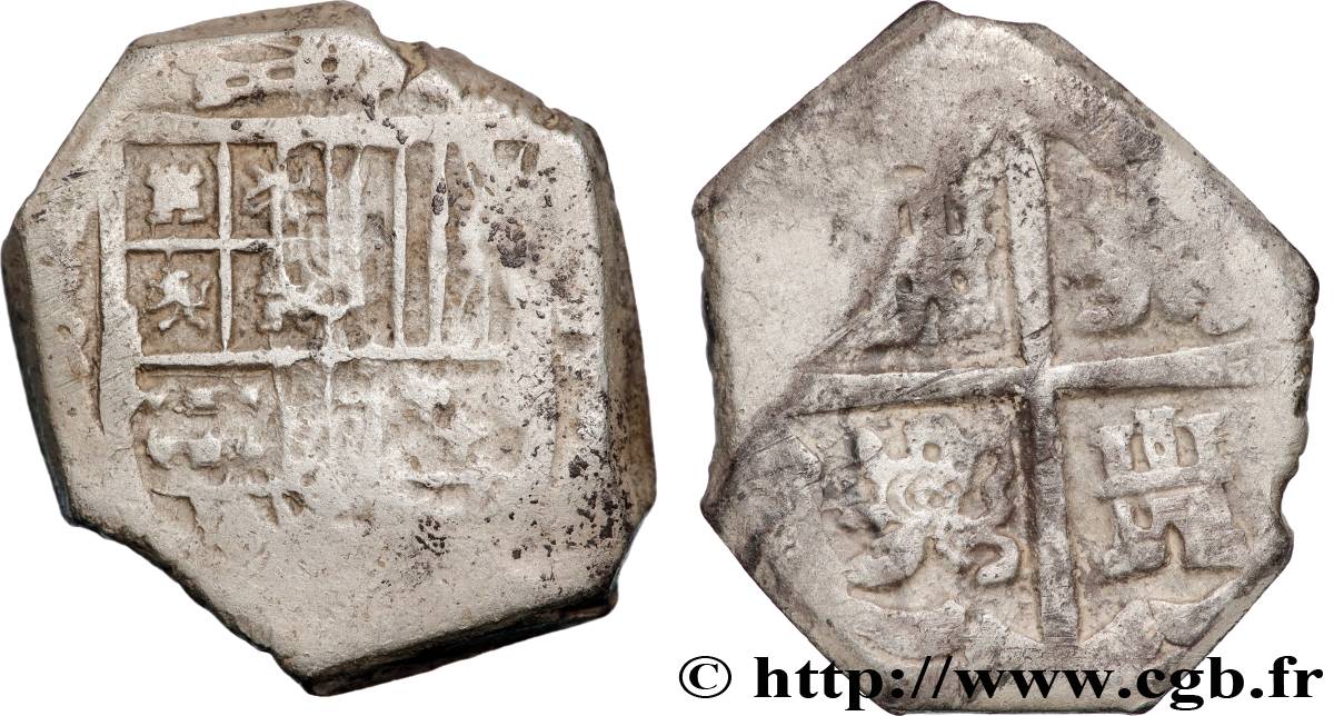 SPAIN - PHILIPPE II OF HABSBOURG 4 Reales n.d. Atelier Indéterminé BC 