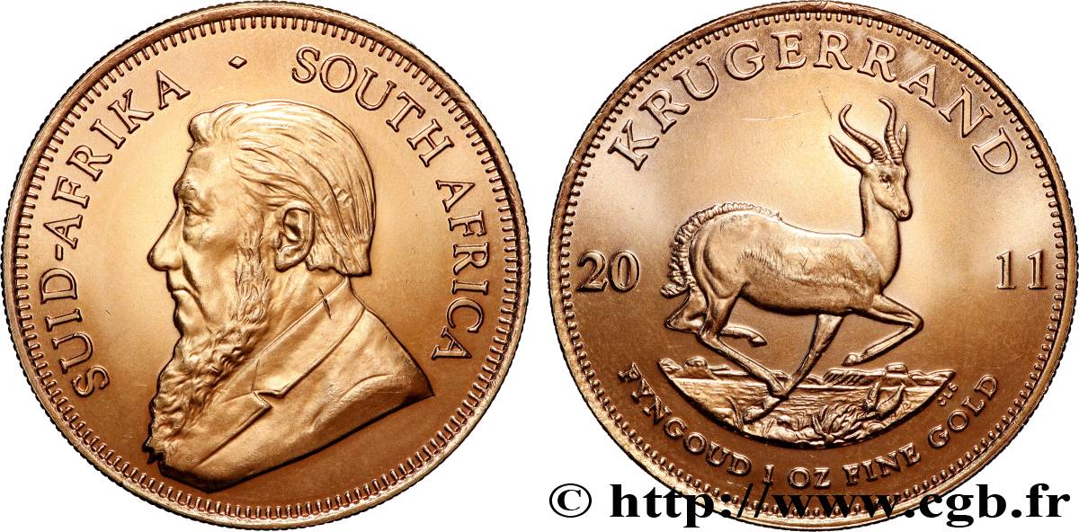 GOLD-, PALLADIUM- UND PLATIN-INVESTITIONEN 1 Oz - 1 Krugerrand Paul Kruger 2011 Prétoria fST 