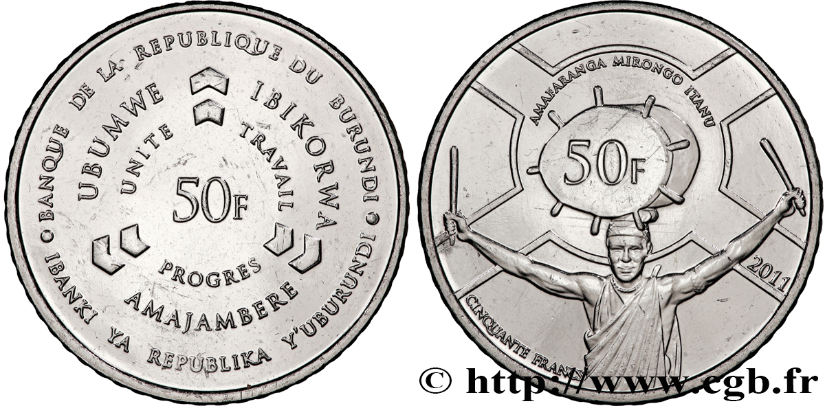 BURUNDI 50 Francs 2011  AU 