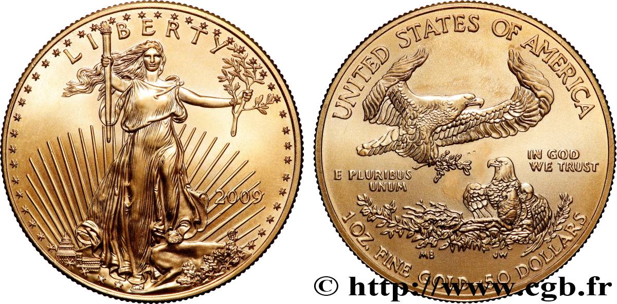 ORO, PALLADIO E PLATINO: INVESTIMENTI 50 Dollars  Liberty  2009 Philadelphie MS 