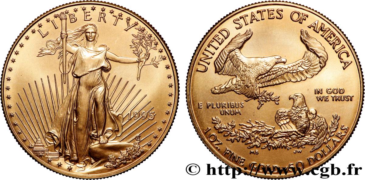 ORO, PALLADIO E PLATINO: INVESTIMENTI 50 Dollars  Liberty  1995 Philadelphie MS 