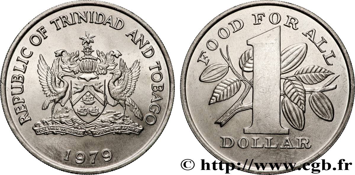 TRINIDAD and TOBAGO 1 Dollar FAO 1979  MS 